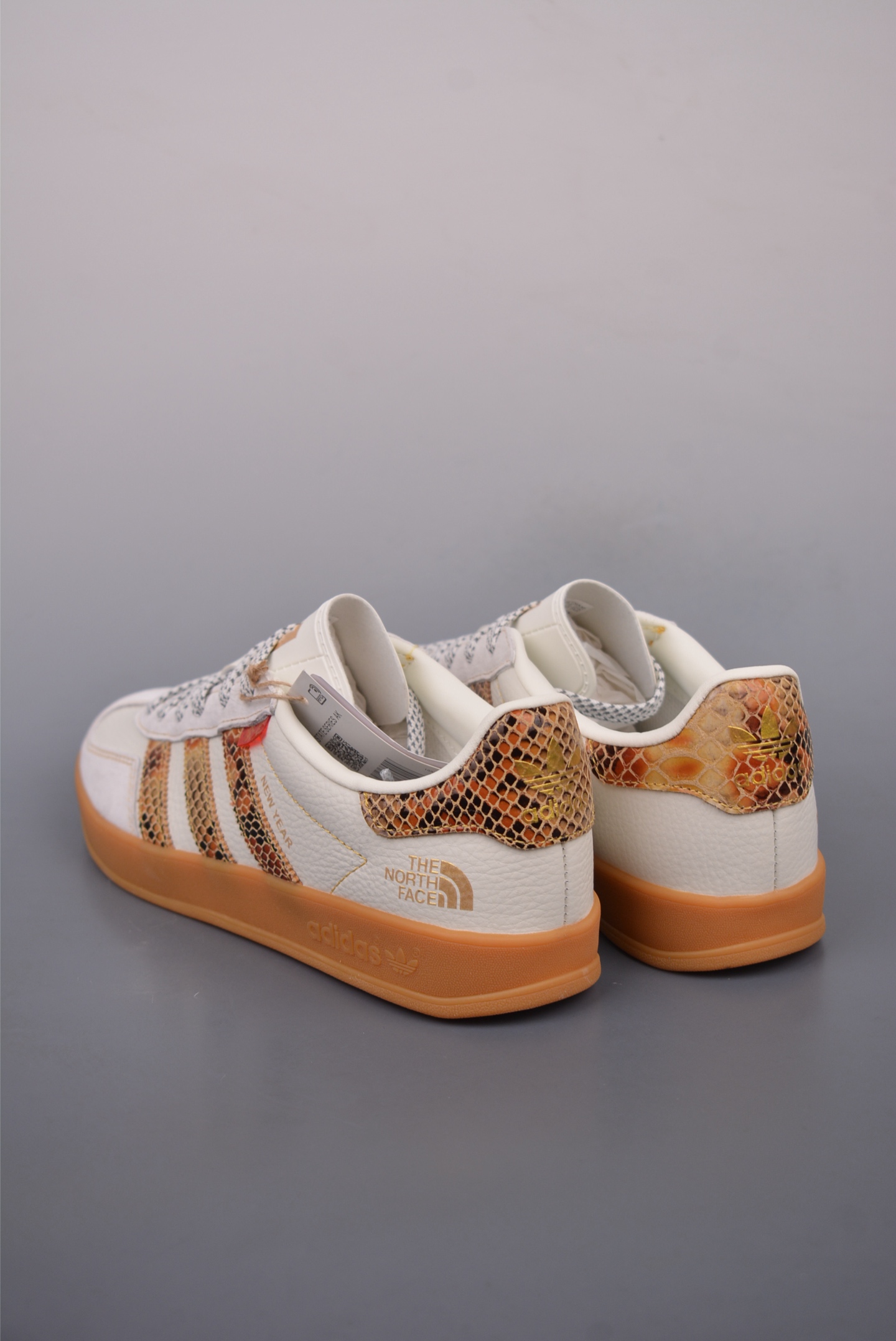 The North Face x Adidas Originals Samba OG Off-White Python Print JR1256