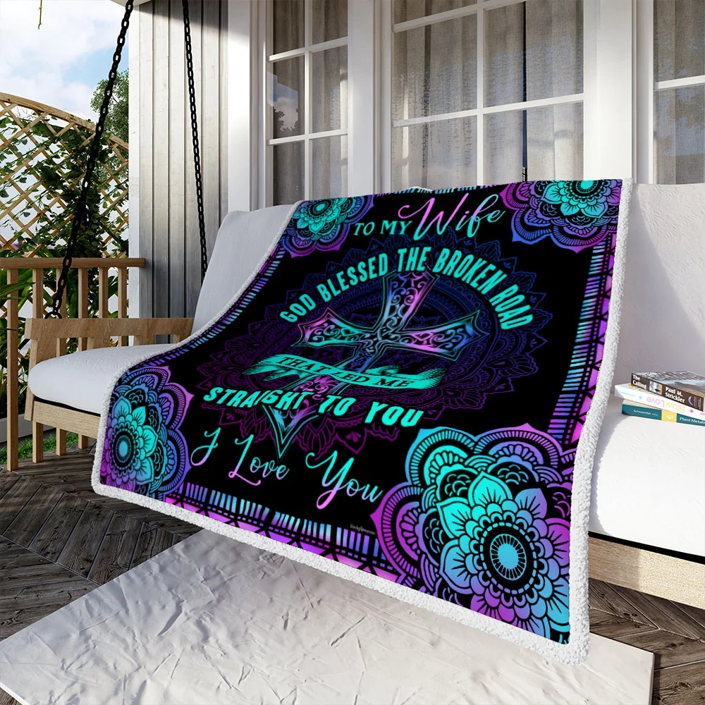 To My Wife Sofa Throw Blanket