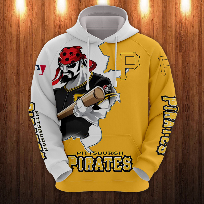 PITTSBURGH PIRATES HOODIES 3D MASCOT DESIGN