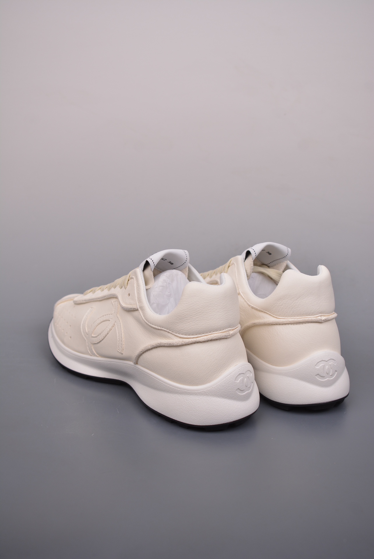Chanel A25 CC Calfskin Trainers Sneaker  White