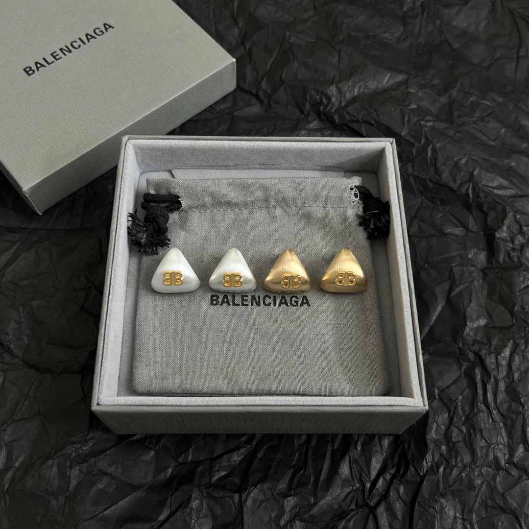 Balenciaga Triangle BB Earrings