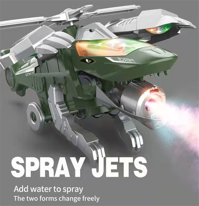 2024 New Transforming Dinosaur Helicopter Toy 🔥- Simulated Flame Spray