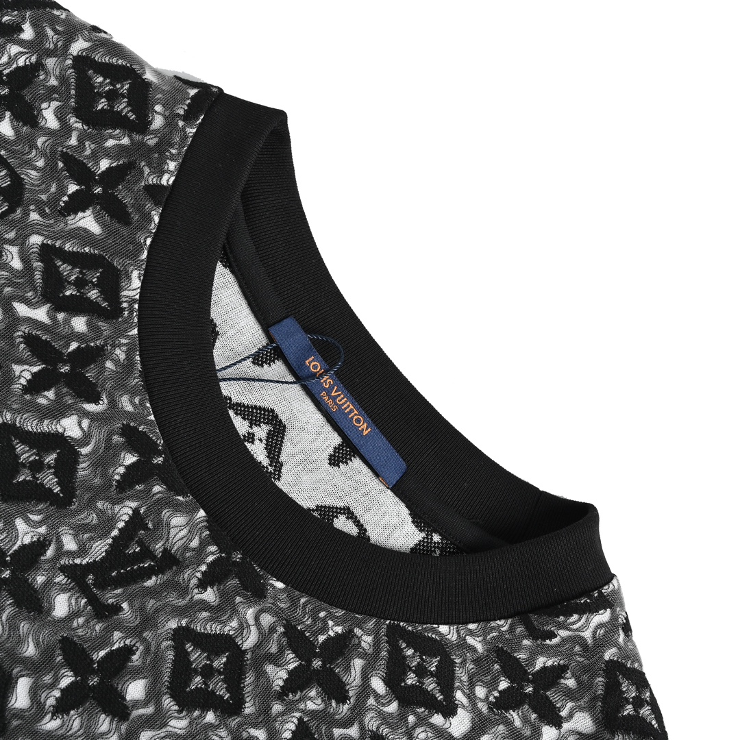 Louis Vuitton 23ss double mesh jacquard monogram short sleeves