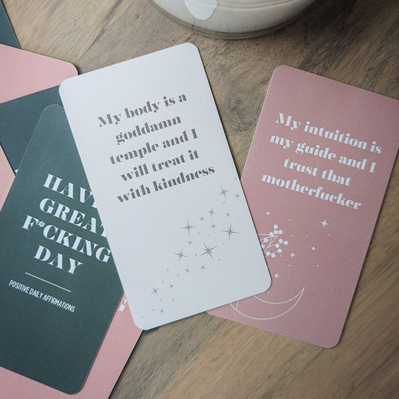 Mystic Sweary Affirmation Cards To Have a Great F*cking Day