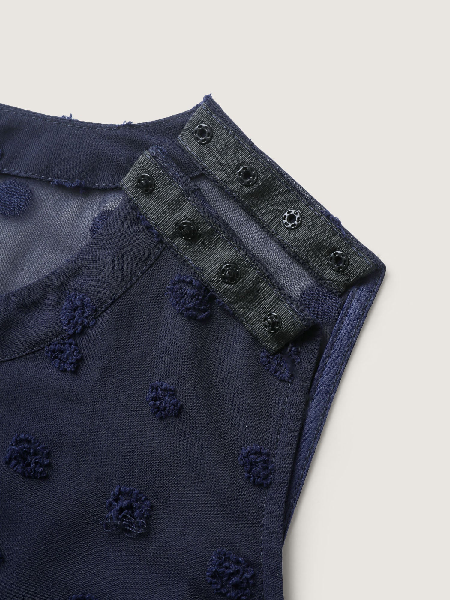 Polka Dots Adjustable Shoulder Sheer Jumpsuit