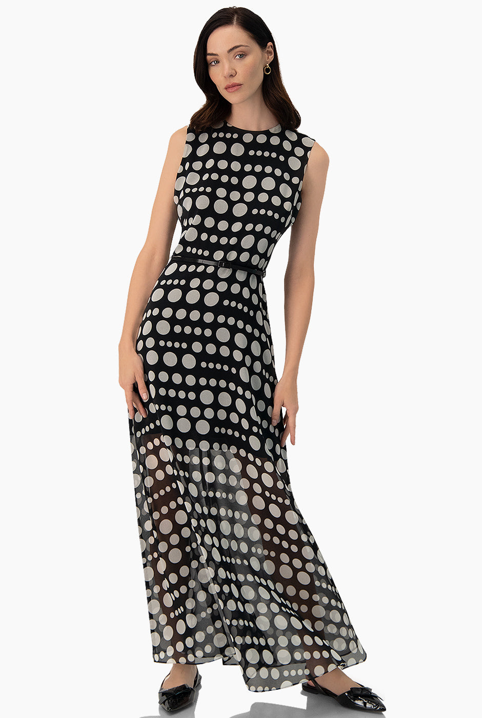Vestido sin mangas y estampado