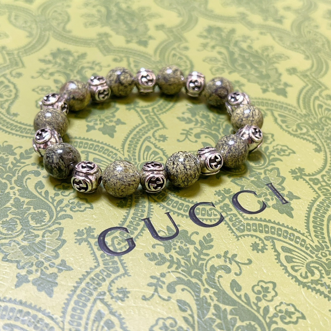 Gucci Natural Stone Herba Rosmarine Bracelet