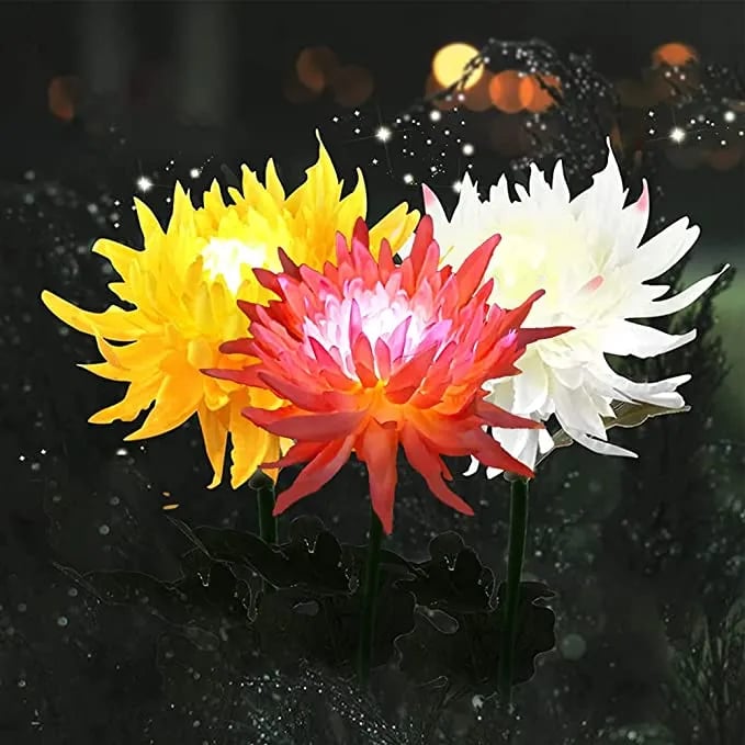 Spring Chrysanthemum Solar Garden Stake LED
