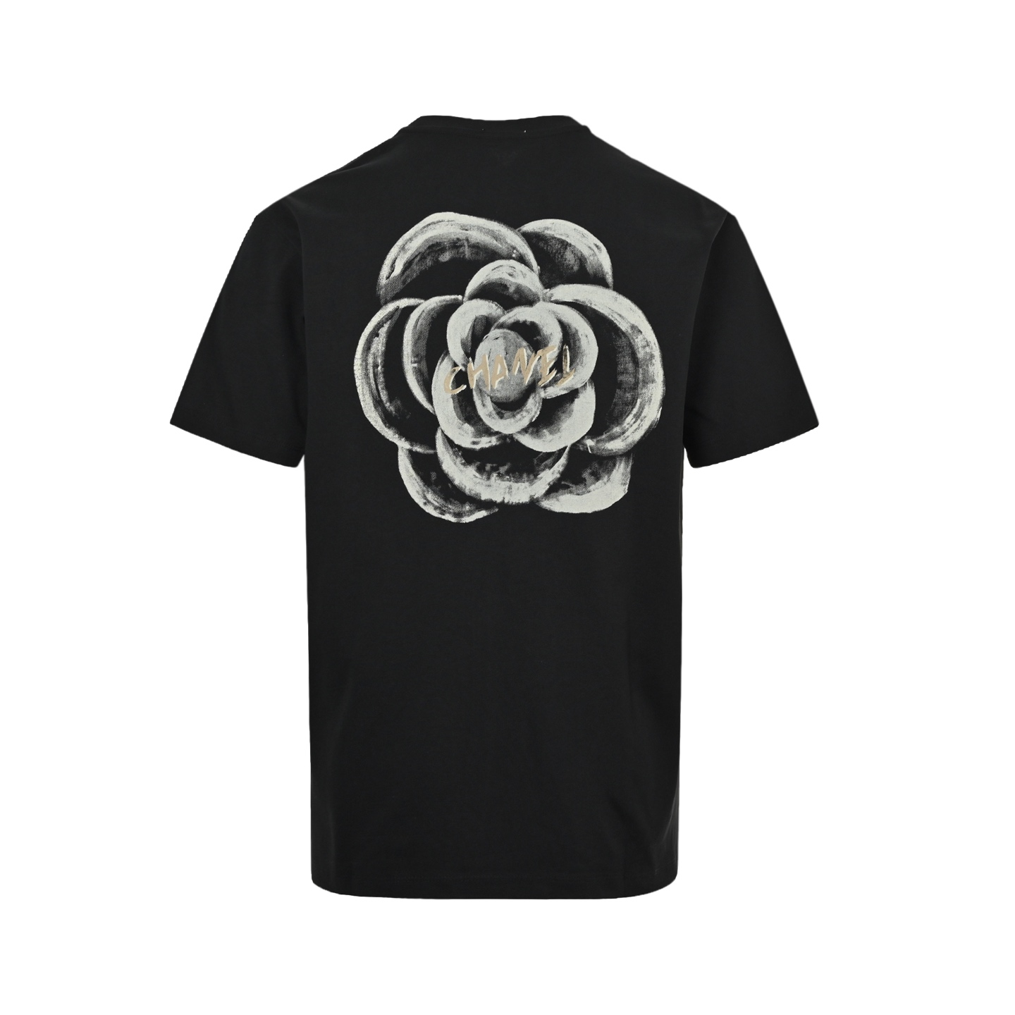 Chanel 25ss hand-painted flower print short sleeve