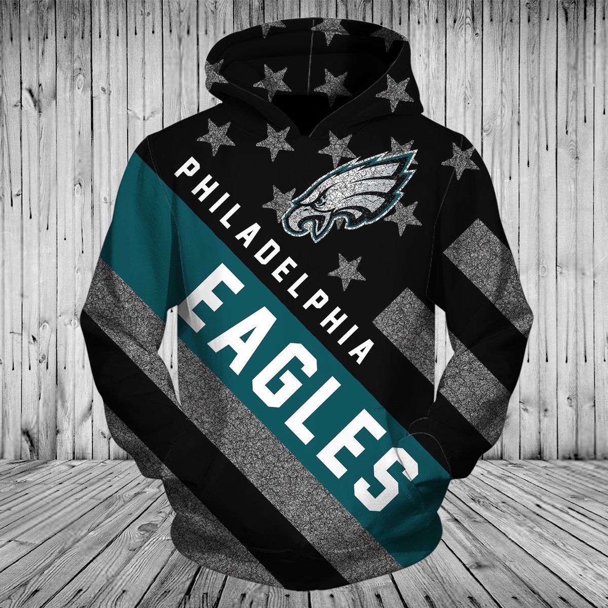 EAGLES HOODIE 3D FLAG3