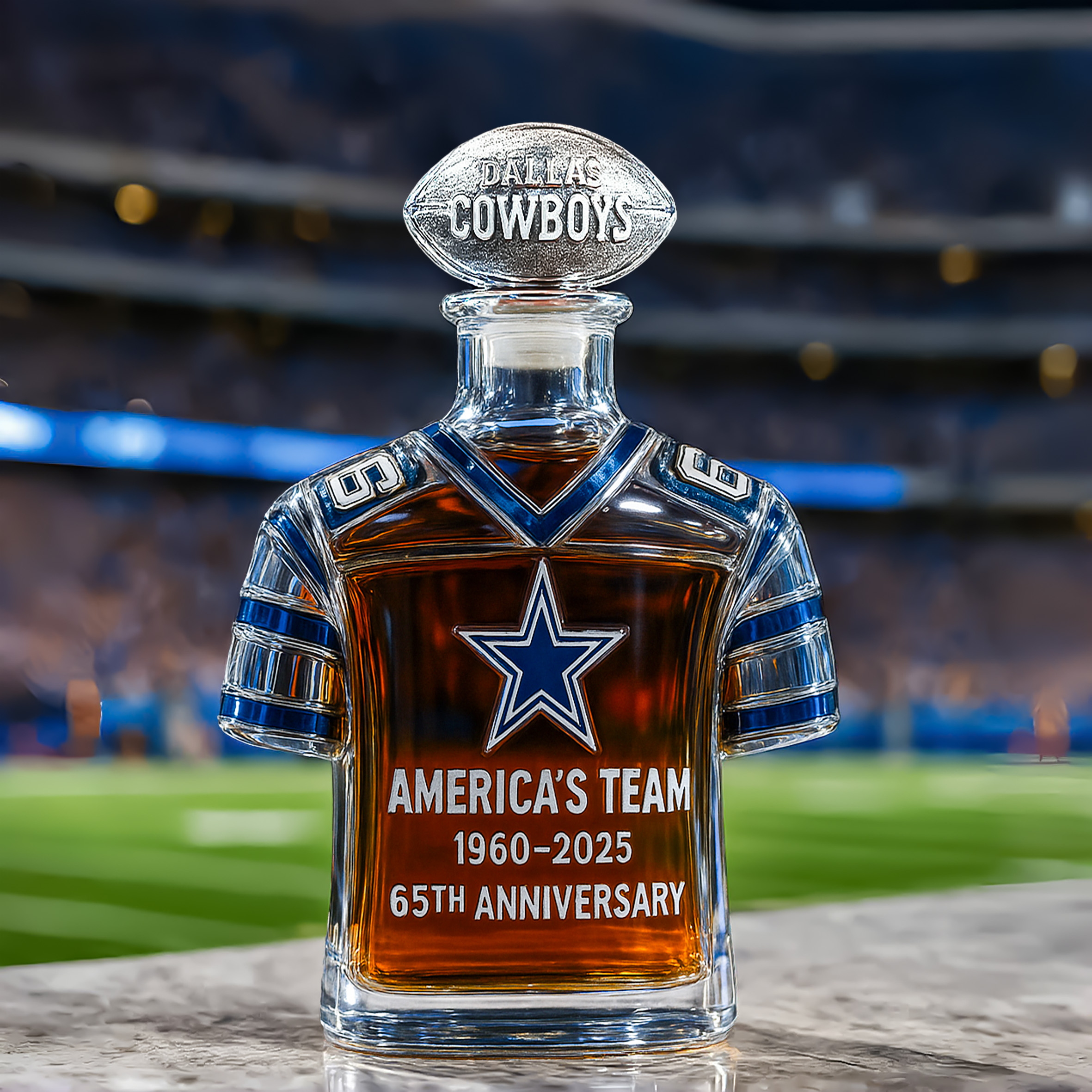 Dallas Cowboys 1960 – 2025 Anniversary Whisky Bottle