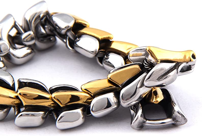 (🔥Last Day Promotion-SAVE 50% OFF)-JORMUNGANDR SCALE BRACELET -STAINLESS STEEL With Exquisite Packaging Box-BUY 2 GET 10% OFF & FREE SHIPPING