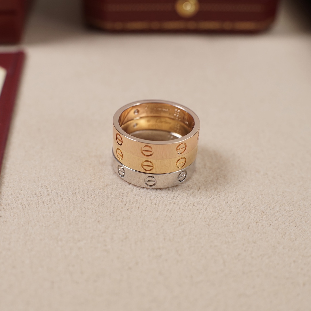 Cartier narrow single diamond love ring