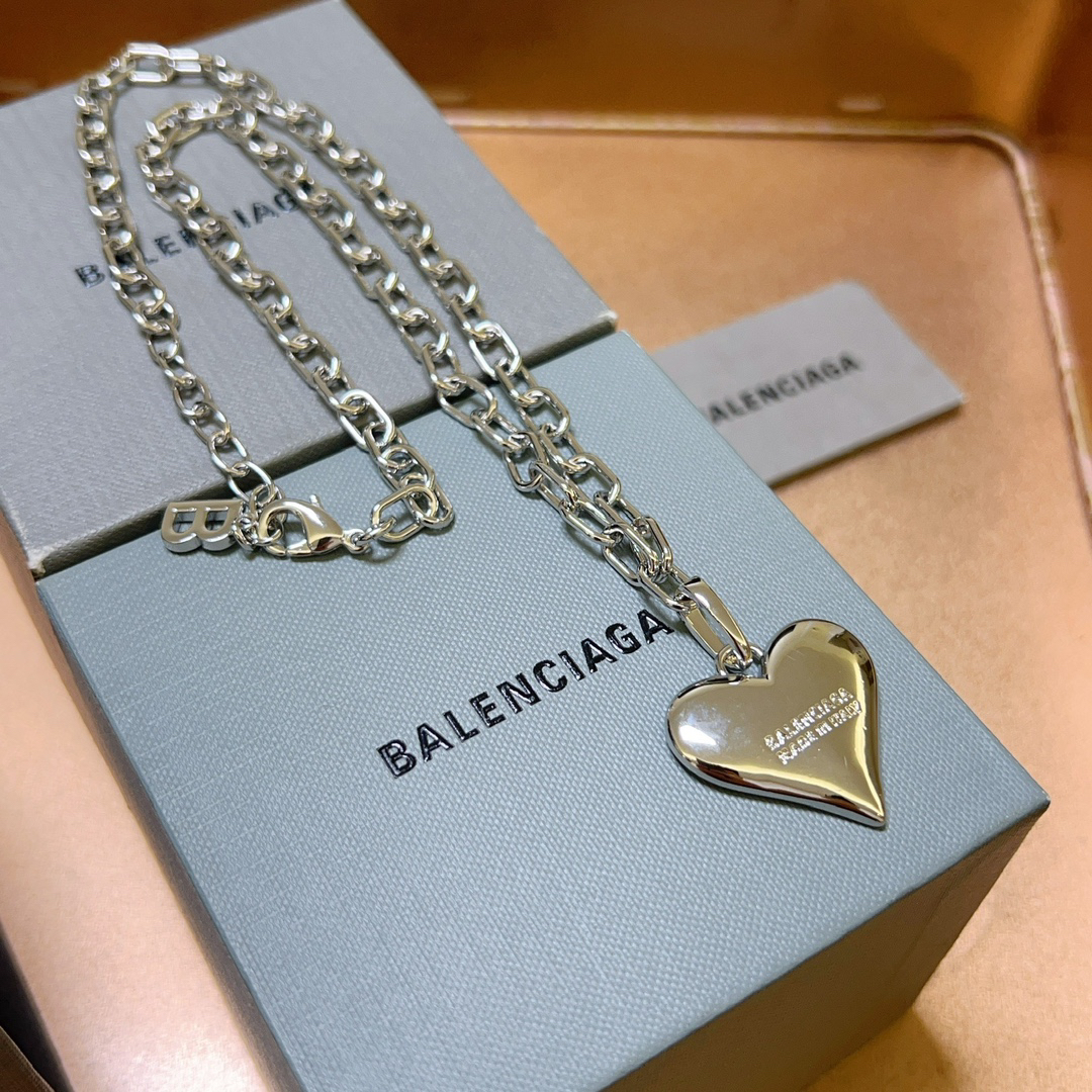 Balenciaga Heart Chain Necklace