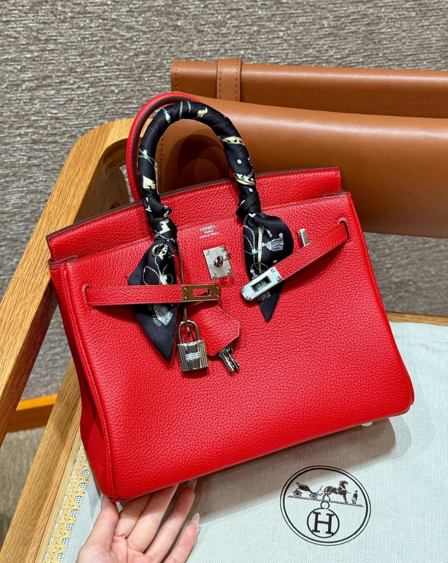 Hermès Birkin Q5Rouge casaque (handmade to order)