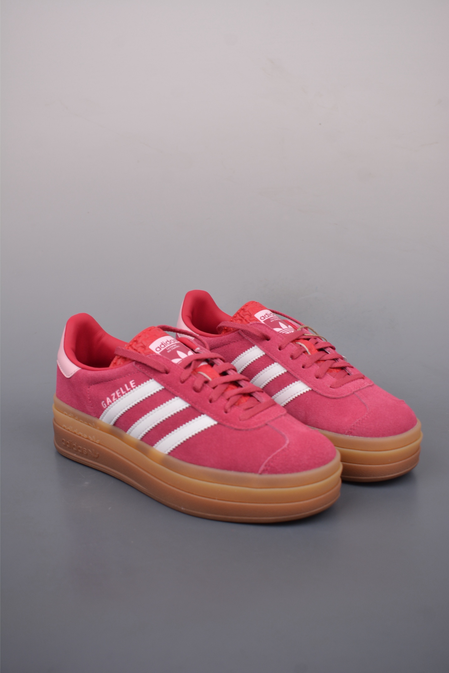 Adidas Originals Gazelle Bold W Sneakers Rose Red Rubber Thick Sole ID6997