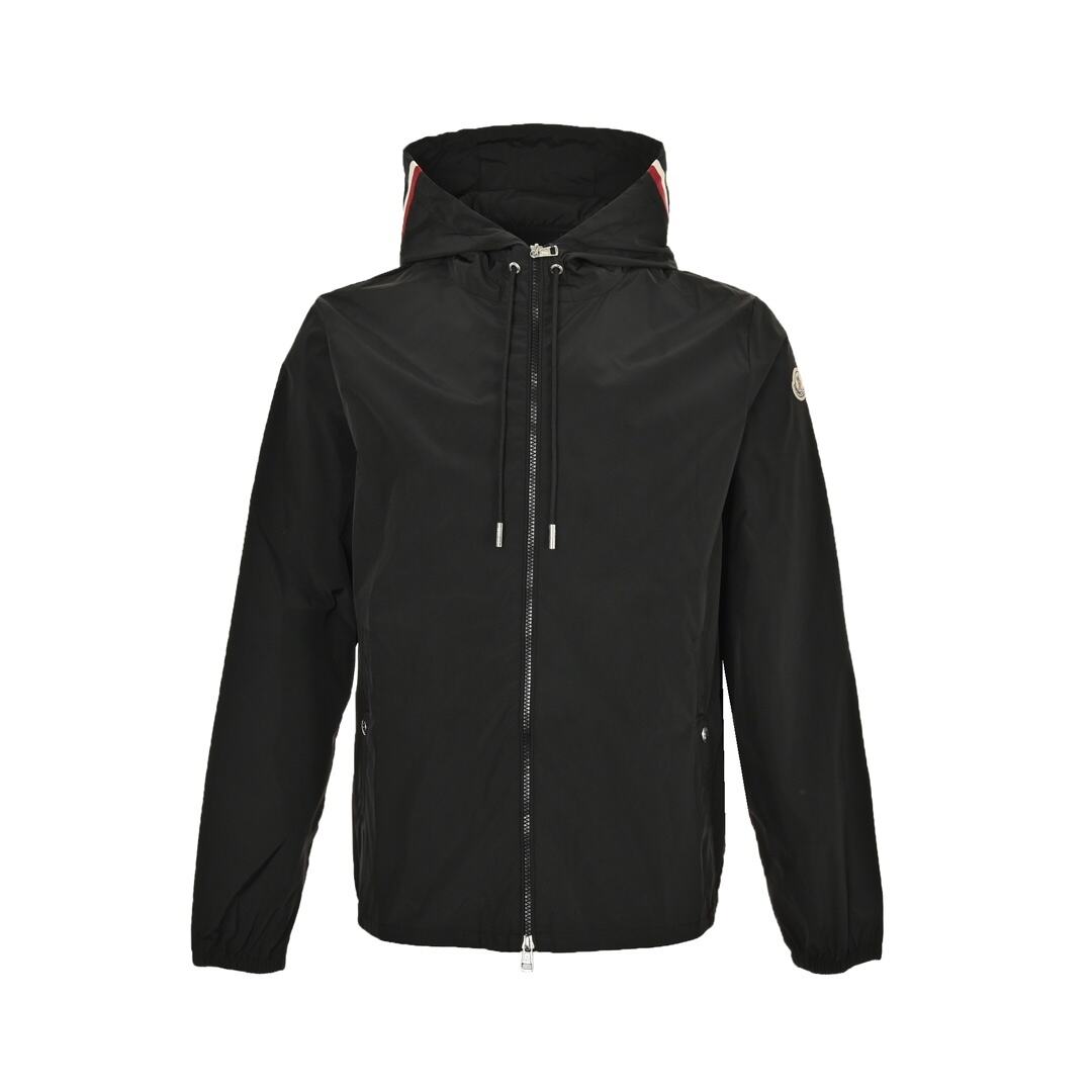 Moncler 24Fw hooded windbreaker jacket with webbing