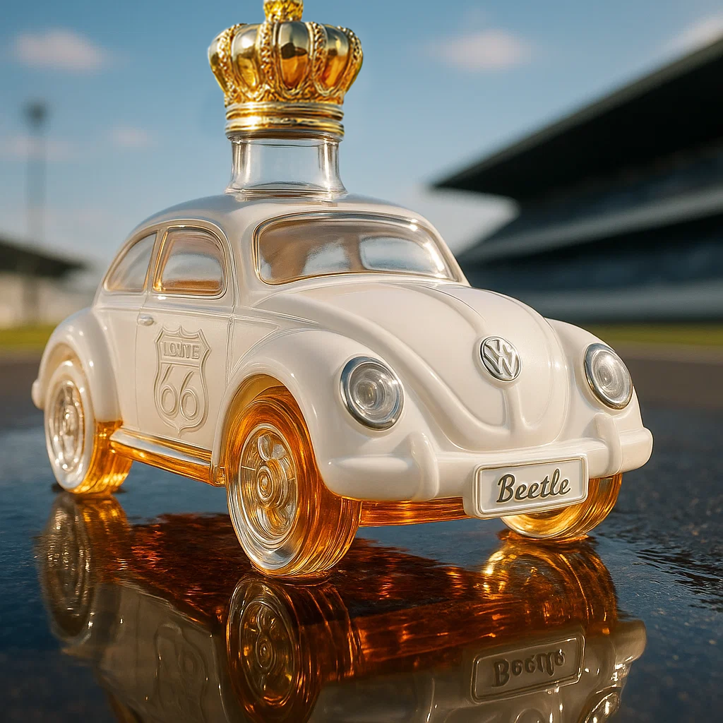 🛣️ Route 66 Reimagined — The Beetle Whiskey Bottle That Drives Nostalgia