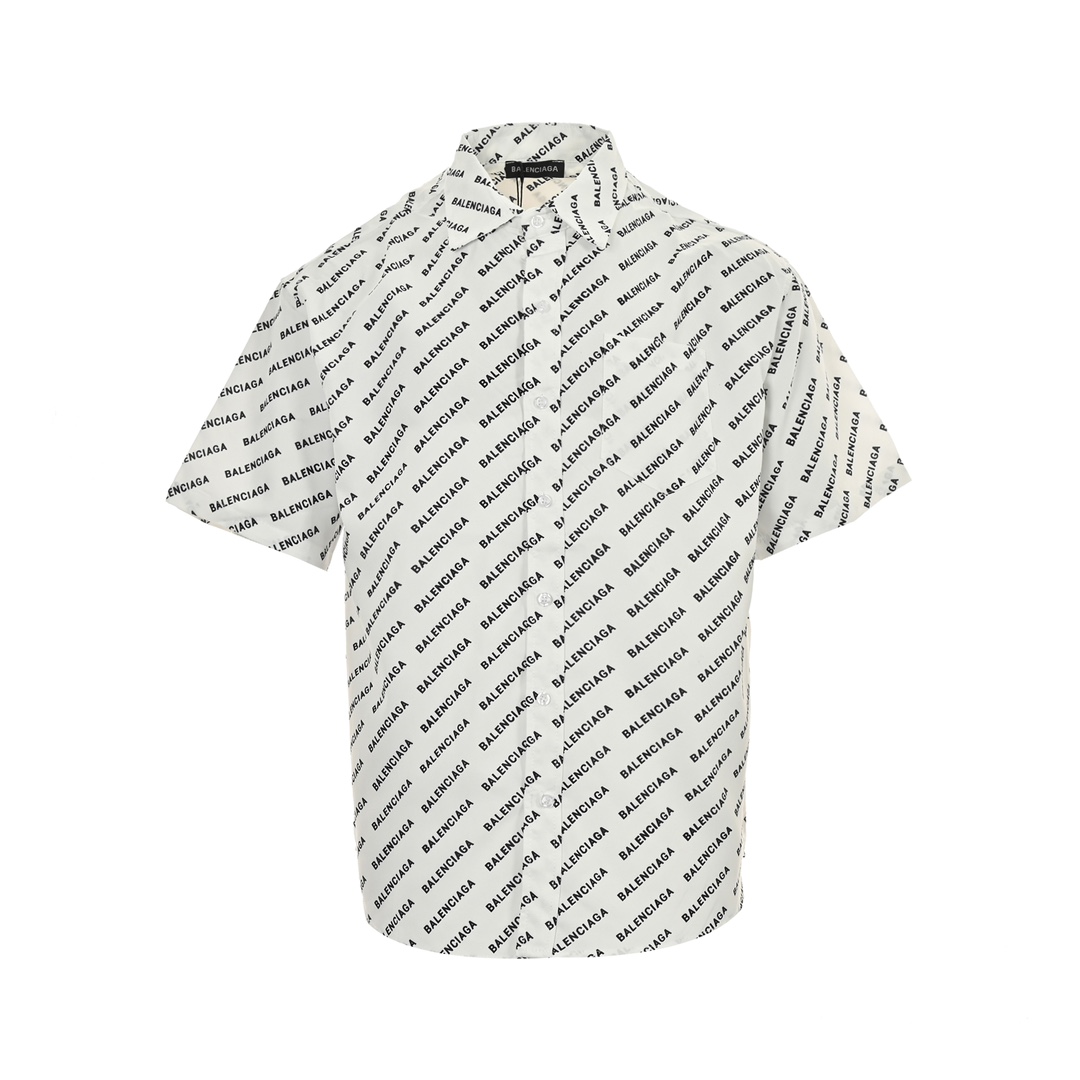 Balenciaga 24ss full print barrage short sleeve shirt