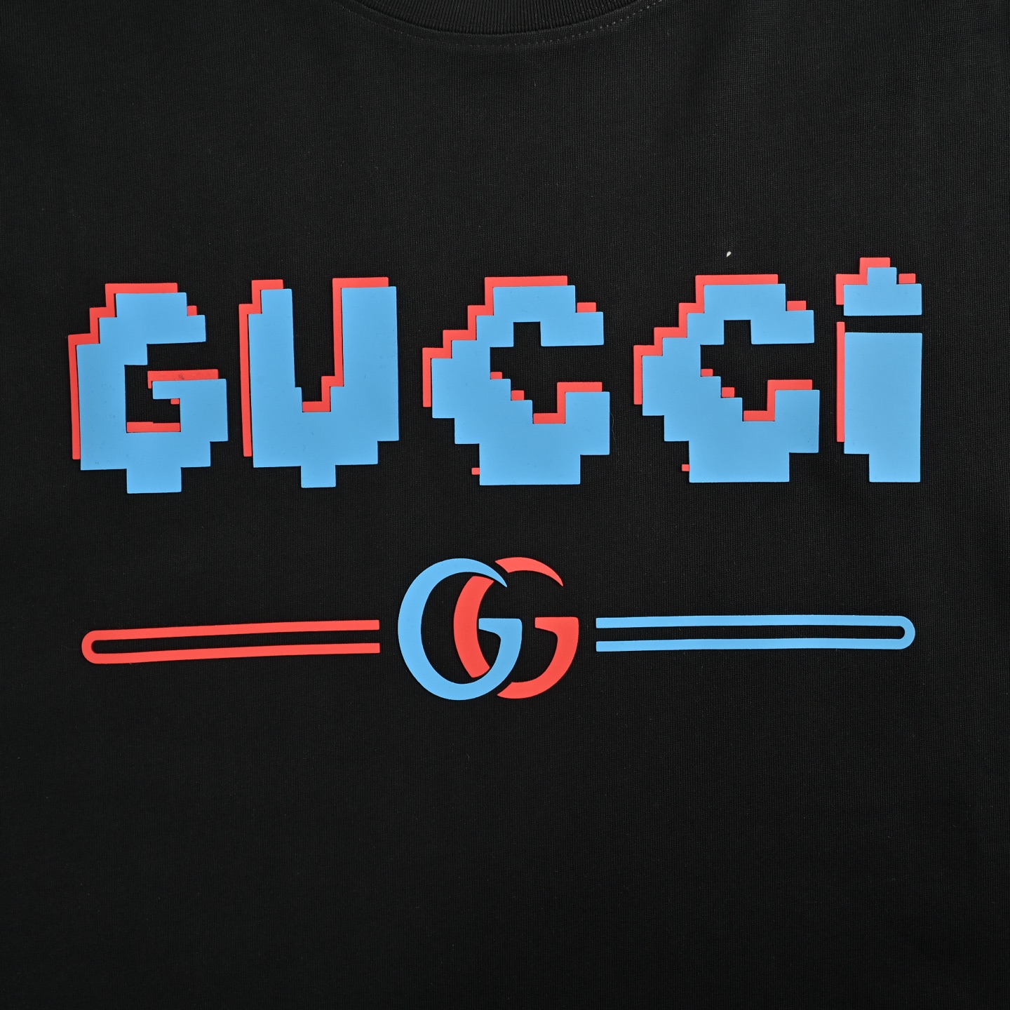 Gucci 25ss mosaic laminated lettering short sleeve