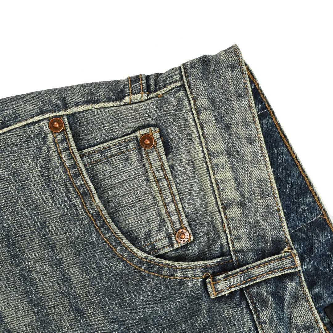 Fendi 24Fw colorful embroidered lettering jeans