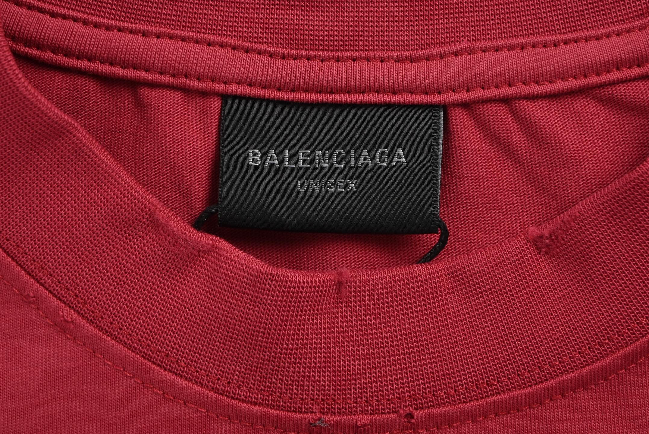 Balenciaga Masking Tape Printed Short Sleeve