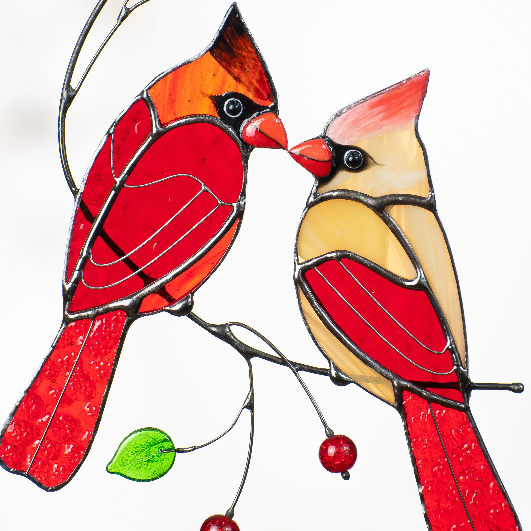 🎄Early Christmas Sale 49% OFF🎄🐦Handmade Cardinal Stained Glass Window Hangings