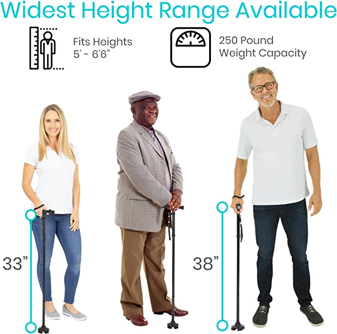 (🔥Last Day Promotion-SAVE 50% OFF)-Aluminum Alloy With LED Light Non-Slip Height Adjustable Foldable Walking Stick-BUY 2 GET 10% OFF & FREE SHIPPING