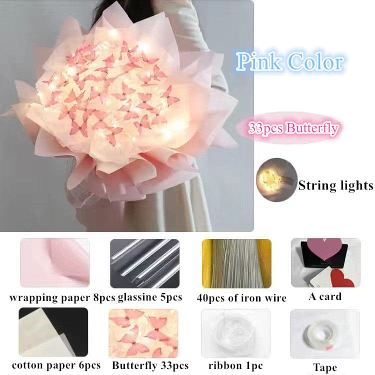 💖VALENTINE'S DAY SALE💖DIY Butterfly Bouquet Gift Kit Set With Tutorial