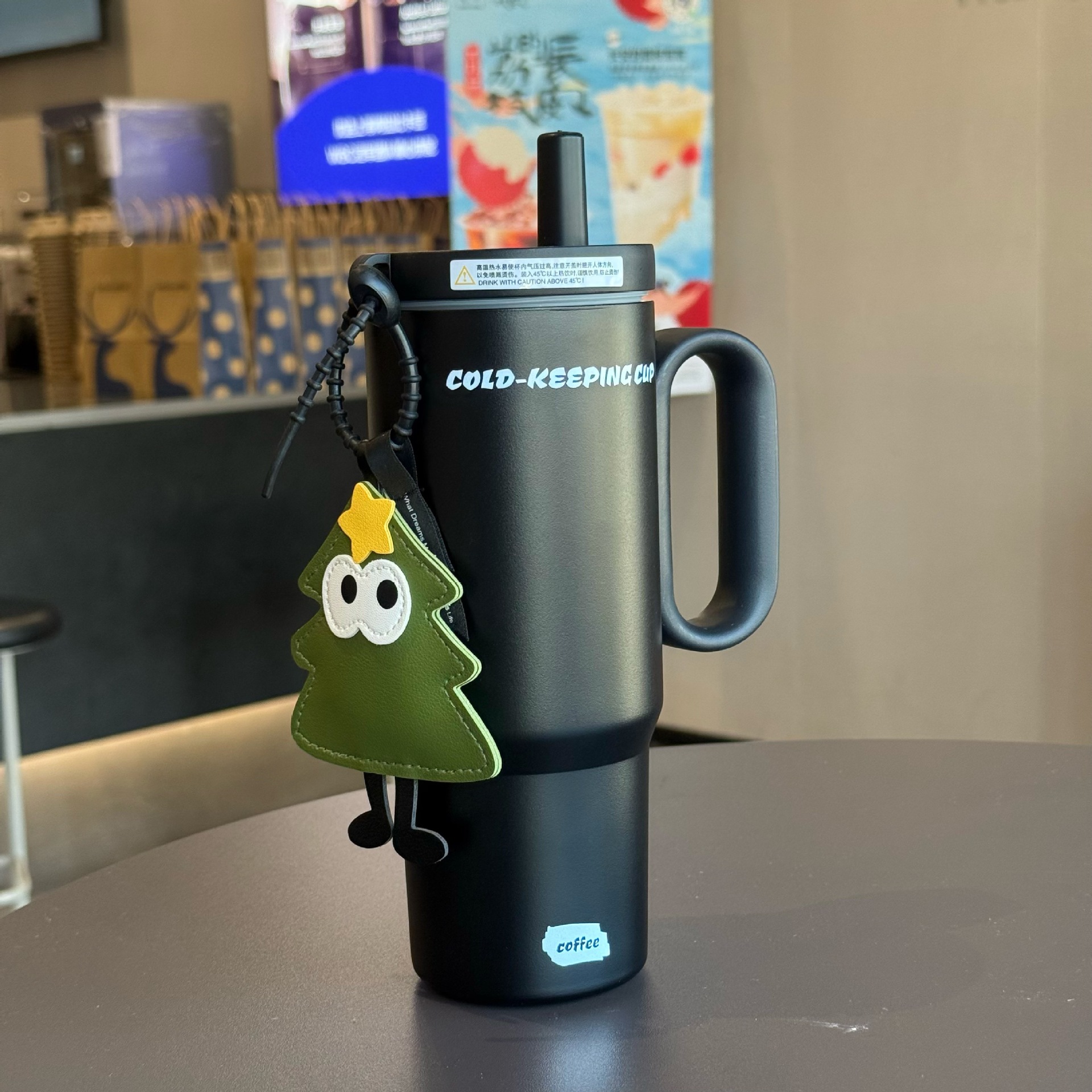 New large-capacity 316 stainless steel insulated cup, ice-cooling cup, new style for women, car-mounted stainless steel straw cup