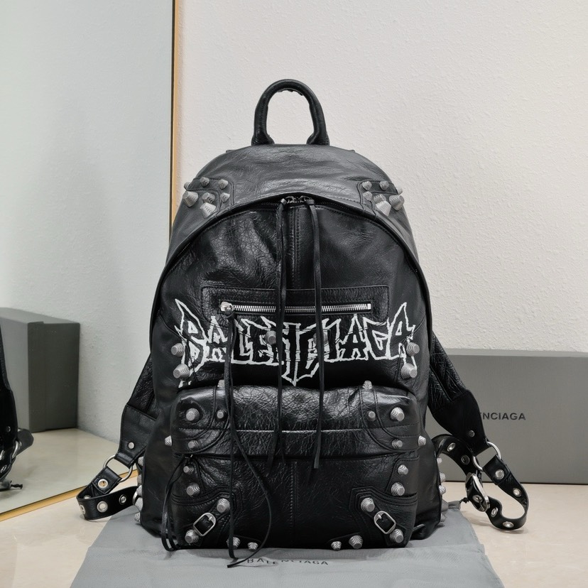 Balenciaga Rivet Font Backpack