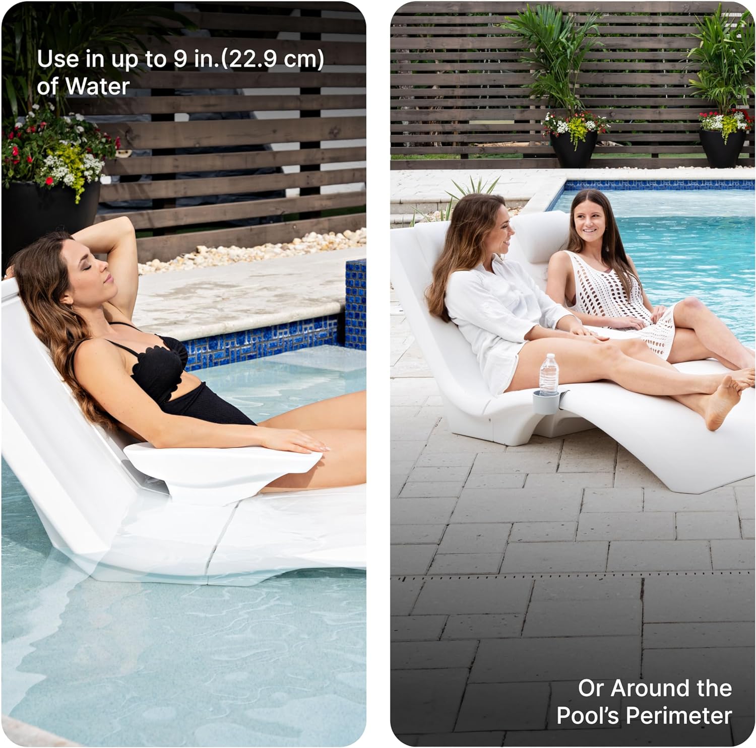 Step2 Vero Pool Lounger Loveseat Fade-Resistant Waterproof Patio Furniture