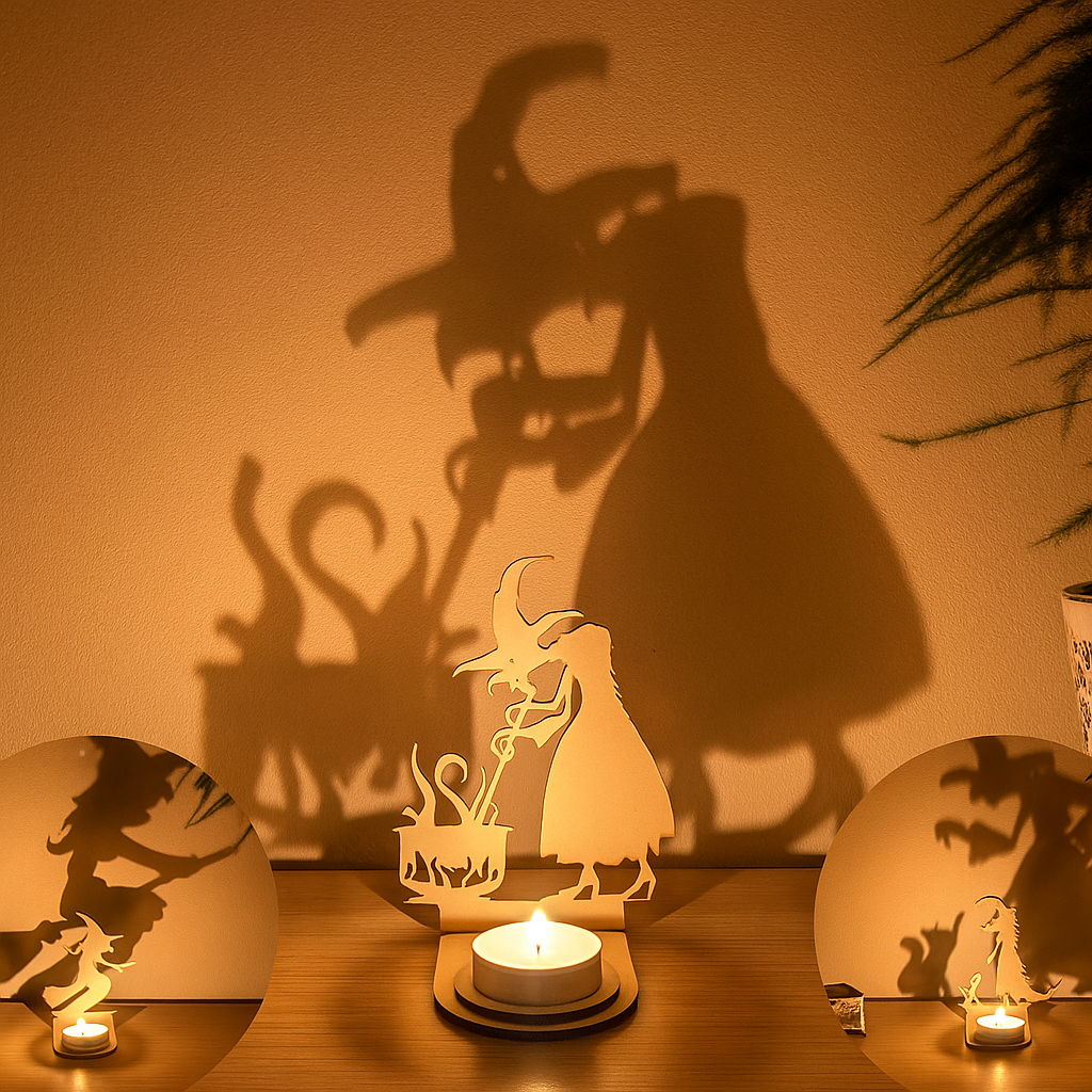 Halloween party decoration candle shadows