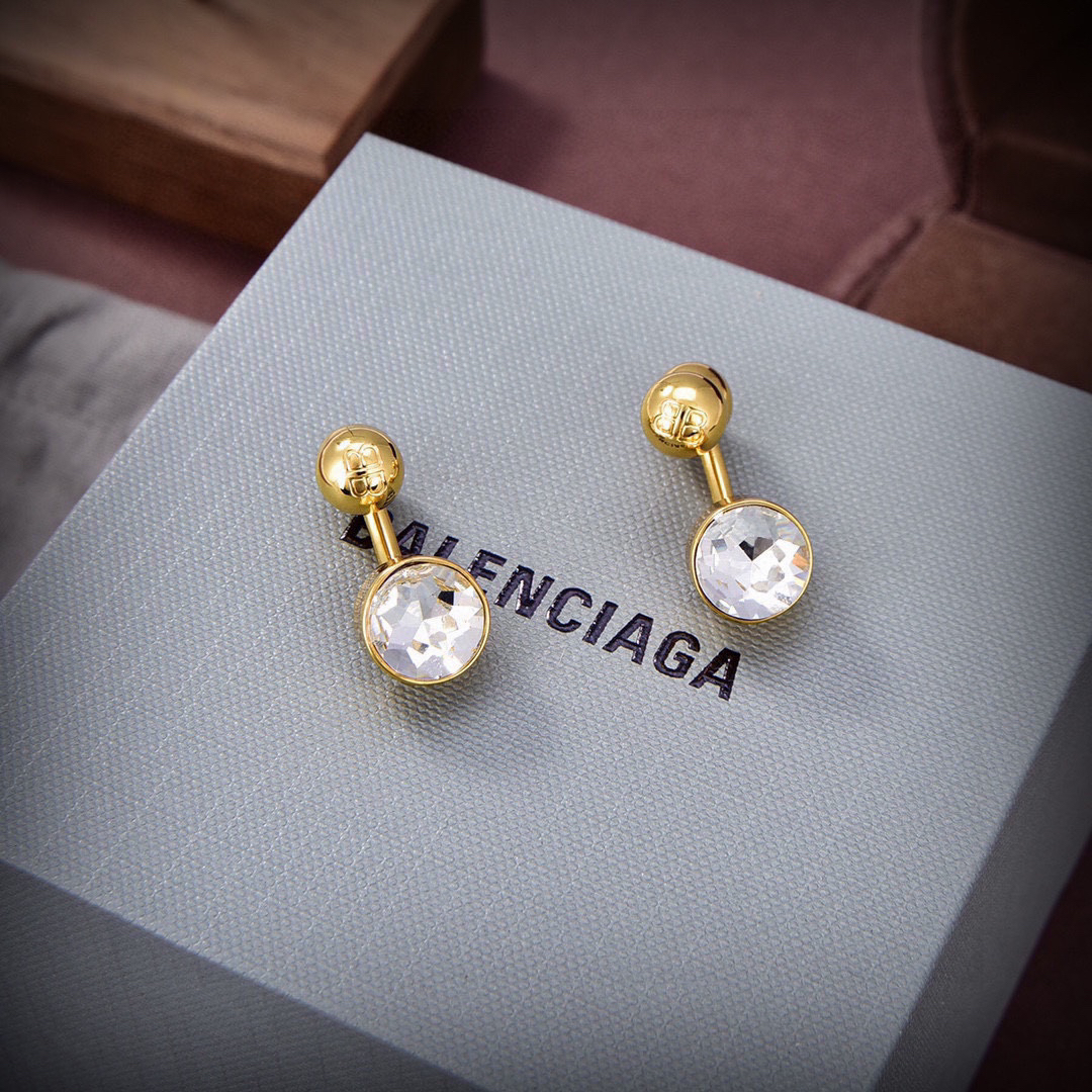 Balenciaga diamond earrings