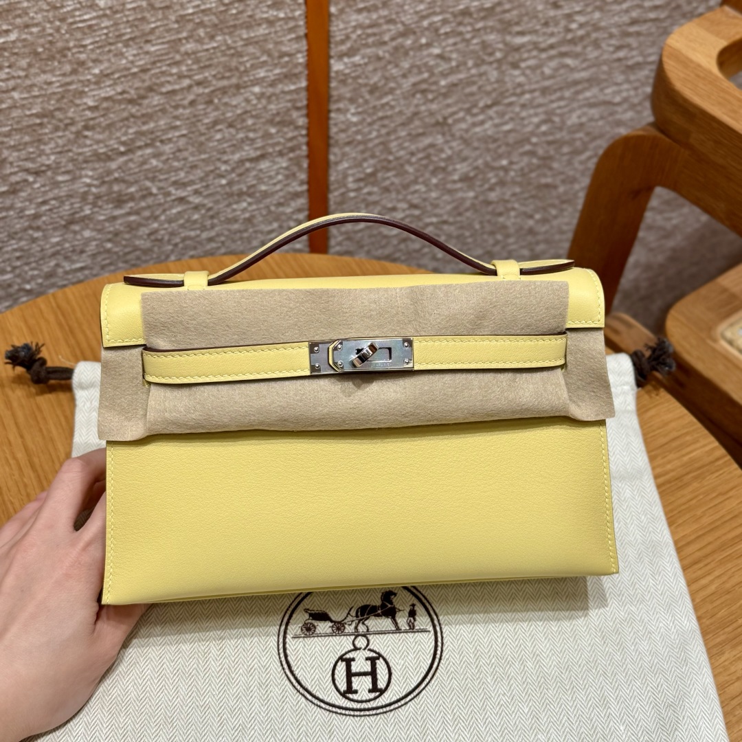 Hermès Kelly Pochette 1ZJaune Poussin Handbag (Handmade to Order)