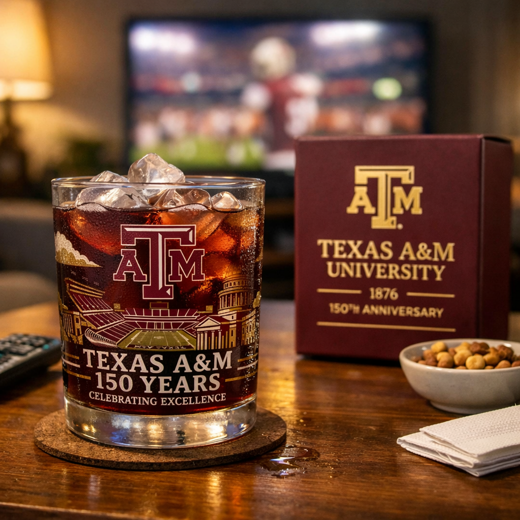Texas A&M 150 Years Commemorative Whiskey Glass