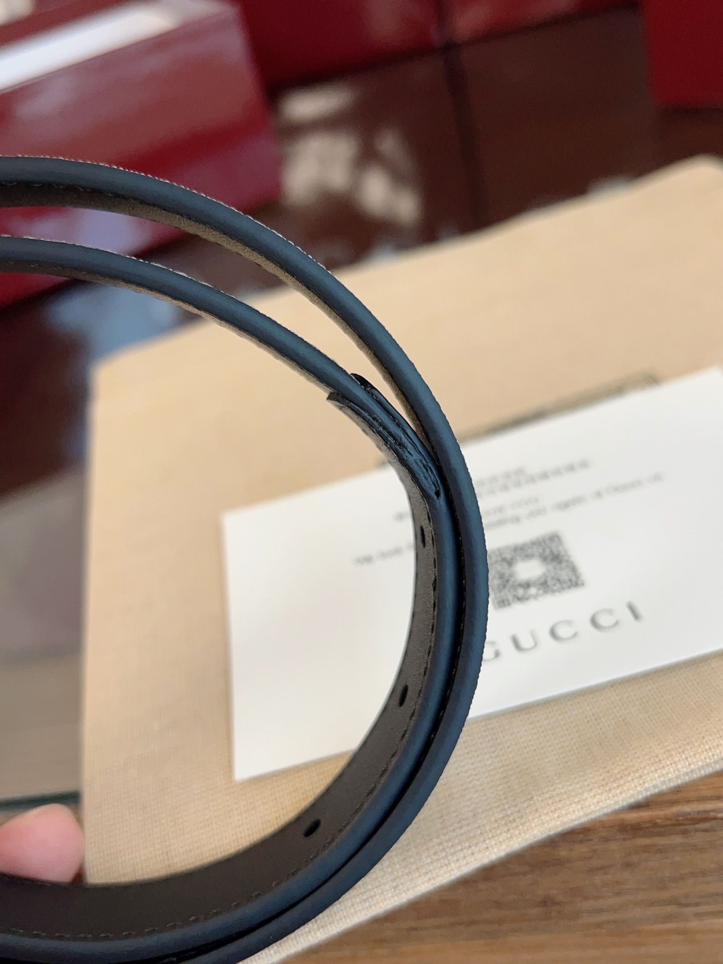 Gucci Double G steel buckle women's cowhide double-sided belt width 2.0cm