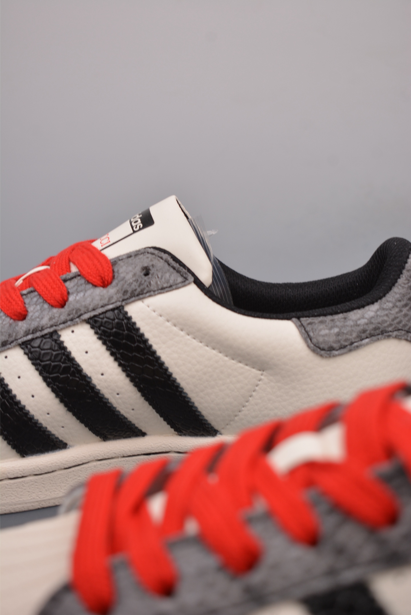 gucci x Adidas Originals Superstar leather white and red snake print BZ2522