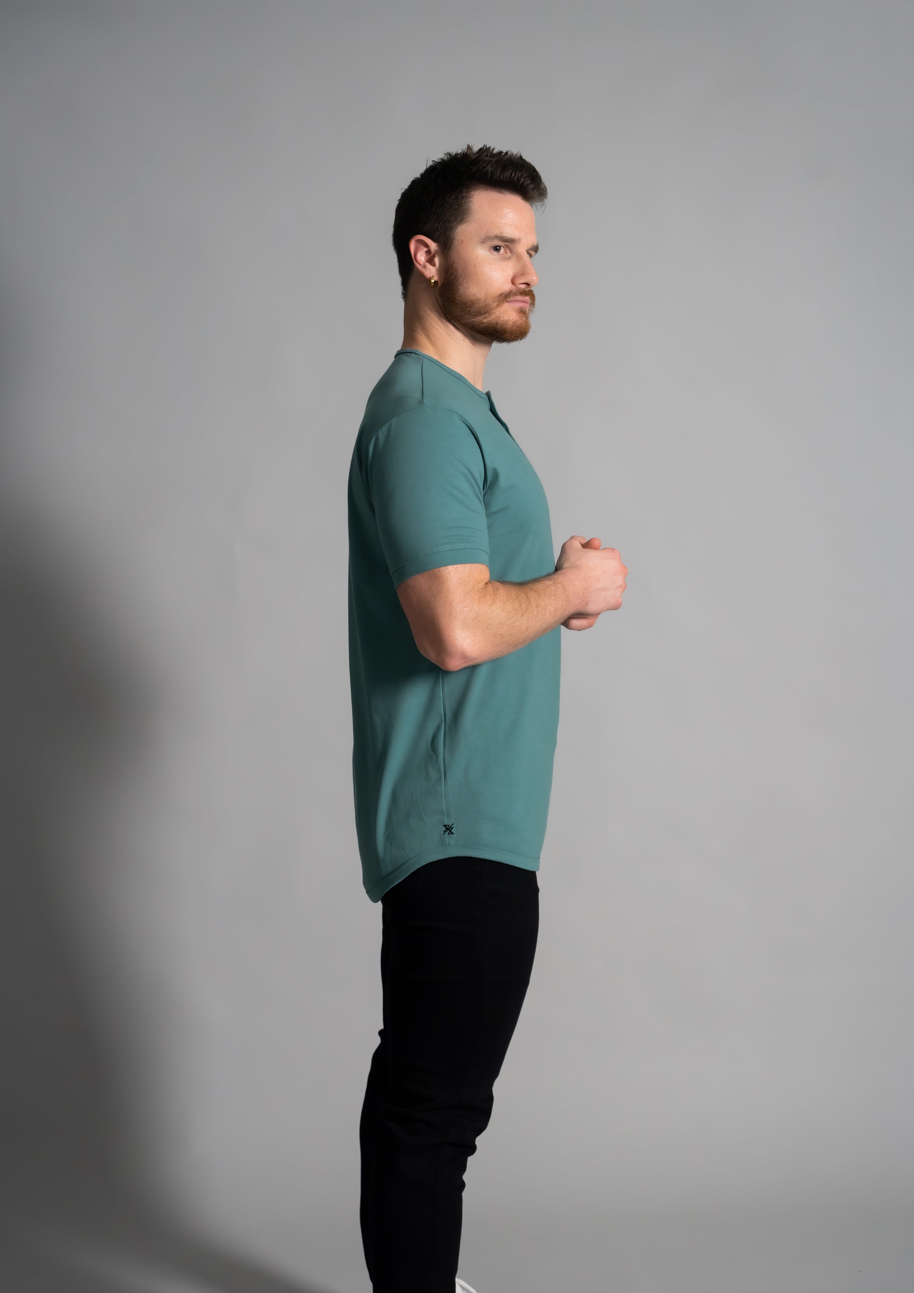 Henley Curved Hem