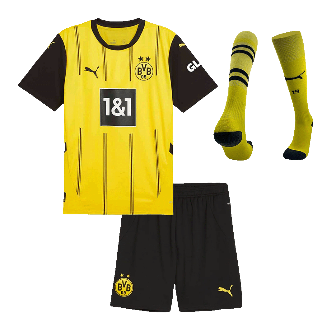 Borussia Dortmund Custom Home Kids' Football Kits 2024/25