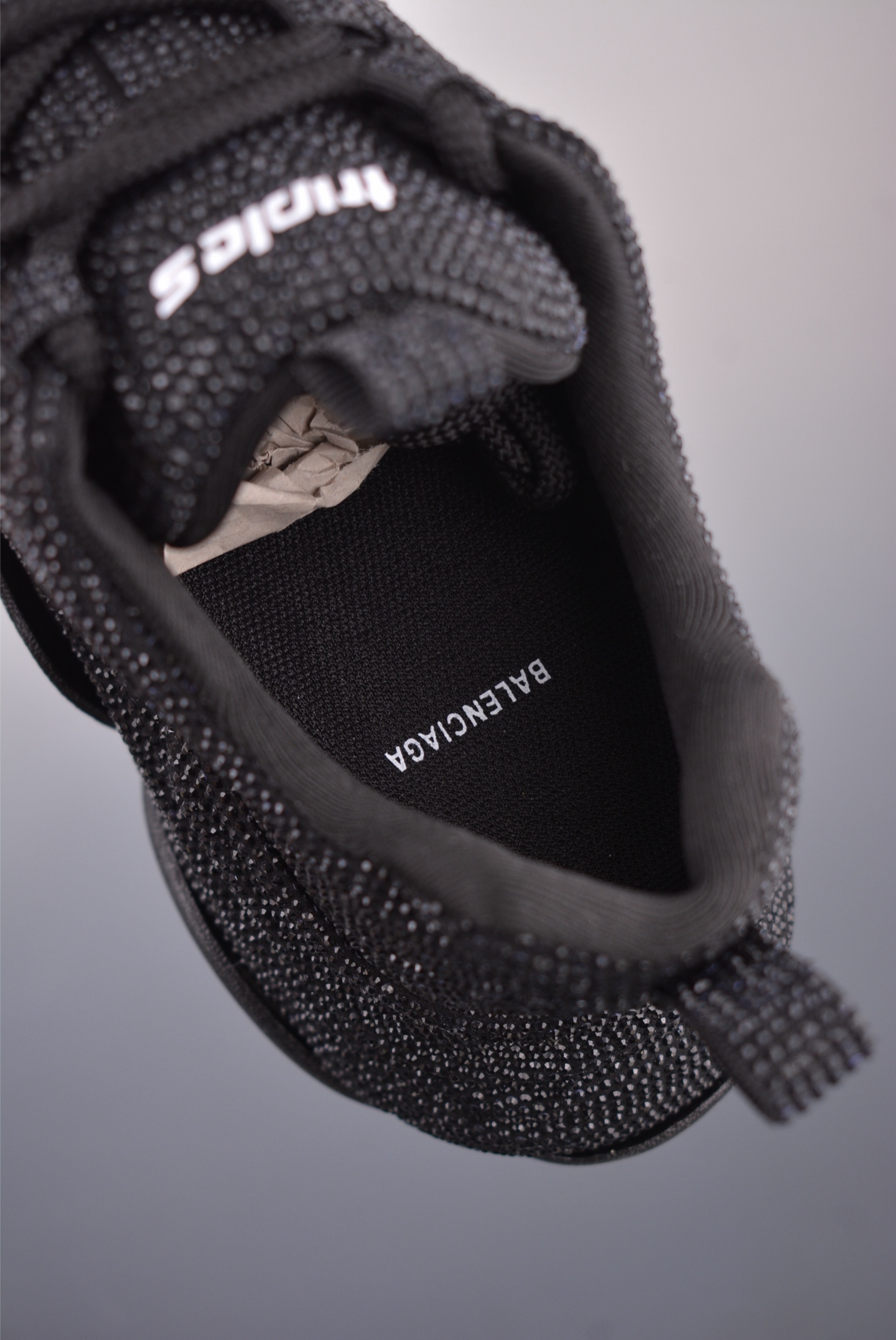 Balenciaga Triple S Trainers Sneaker black diamonds