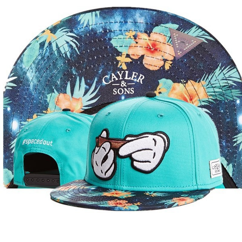 Summer hip-hop men's and women's trendy embroidered street sun hat flat brim hip-hop hat