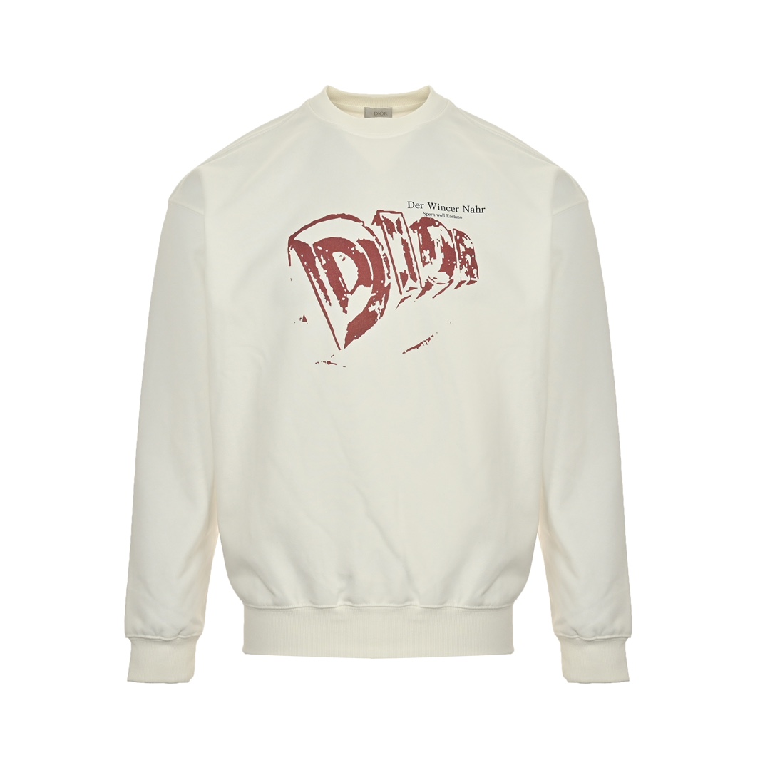 Dior 24Fw lettering print crew neck sweatshirt