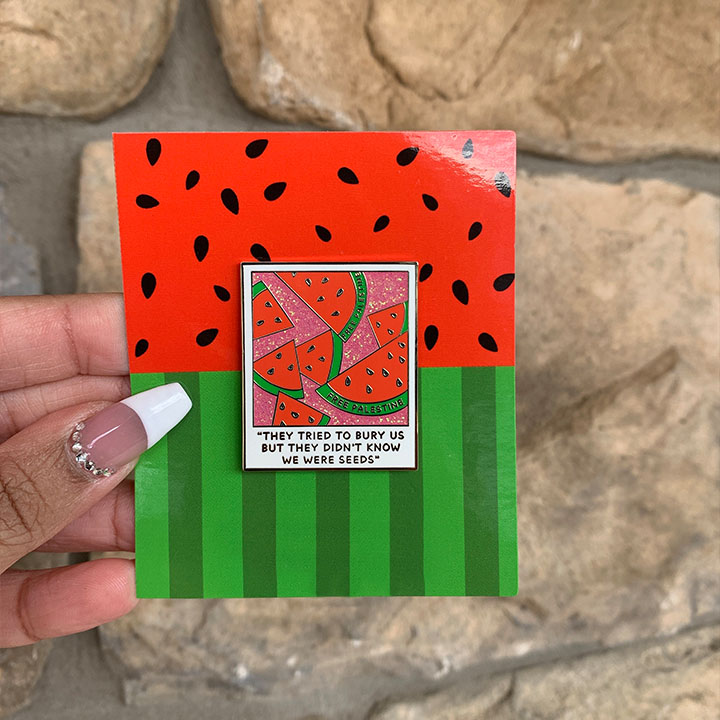 Watermelon Poloroid Hard Enamel Pin