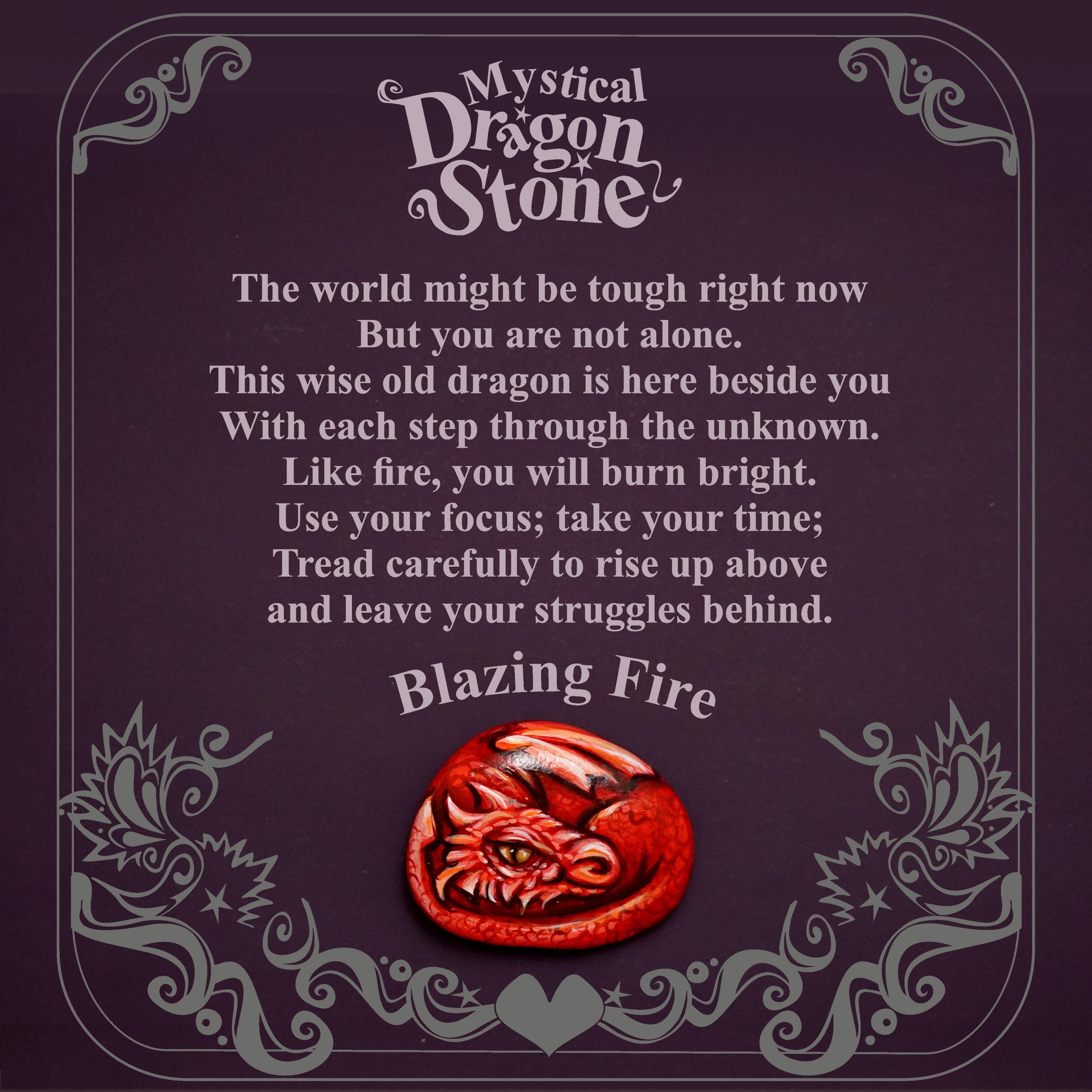 Painted dragon worry stone | Christmas present