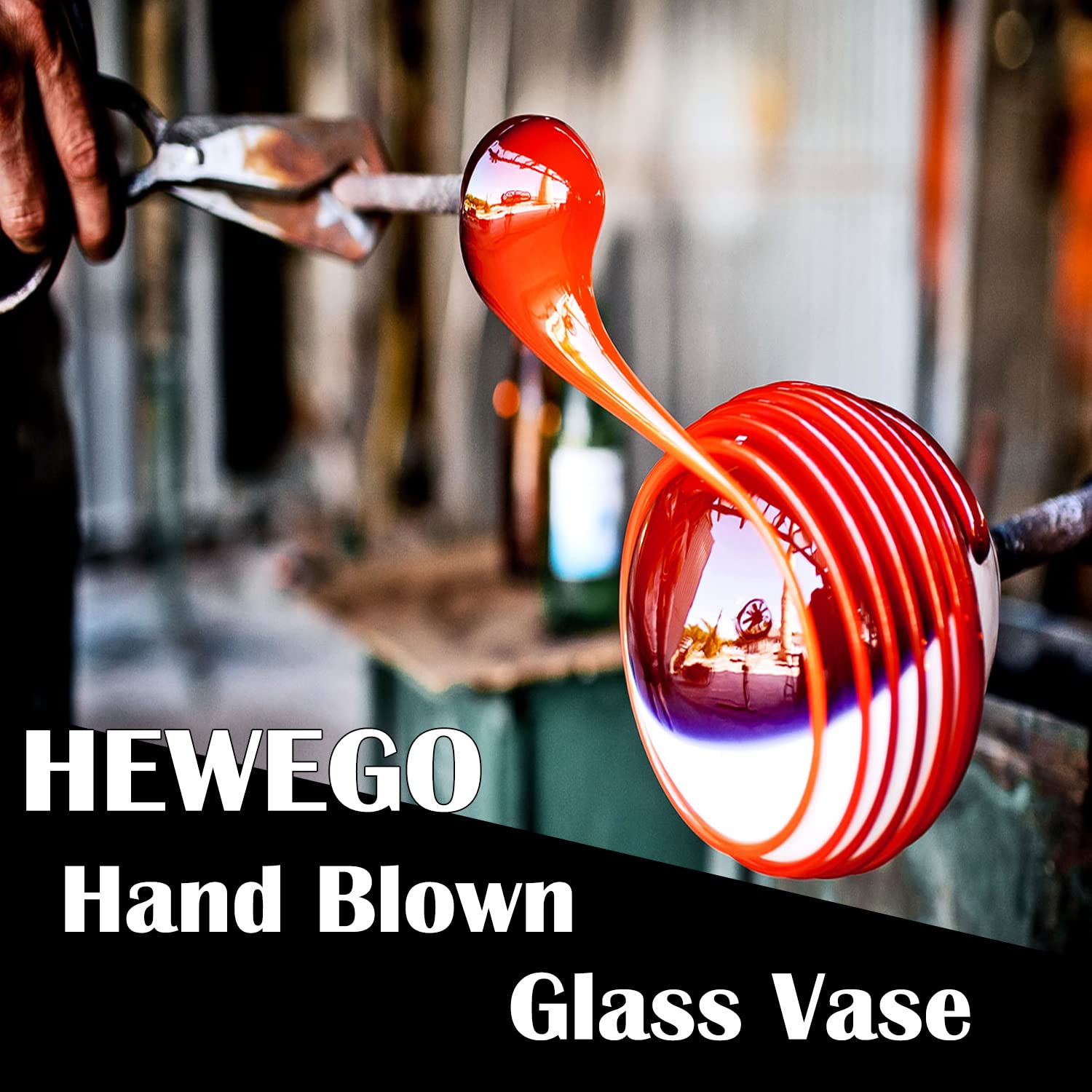 Glass Purse Vases for Flowers,Hand Blown Pink Vase with Bubbles in It