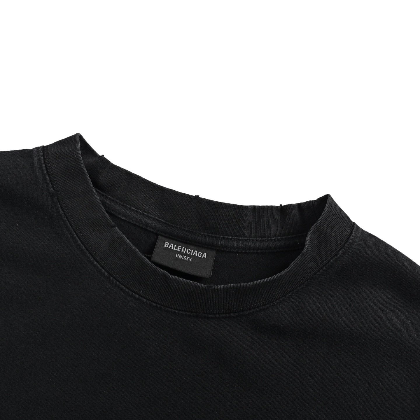 Balenciaga 25ss red double B wheat ear embroidery washed short sleeves