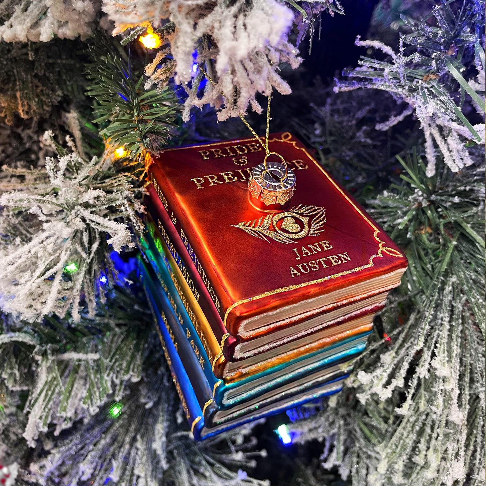 Bookish Christmas Decoration | Blown Glass 3D