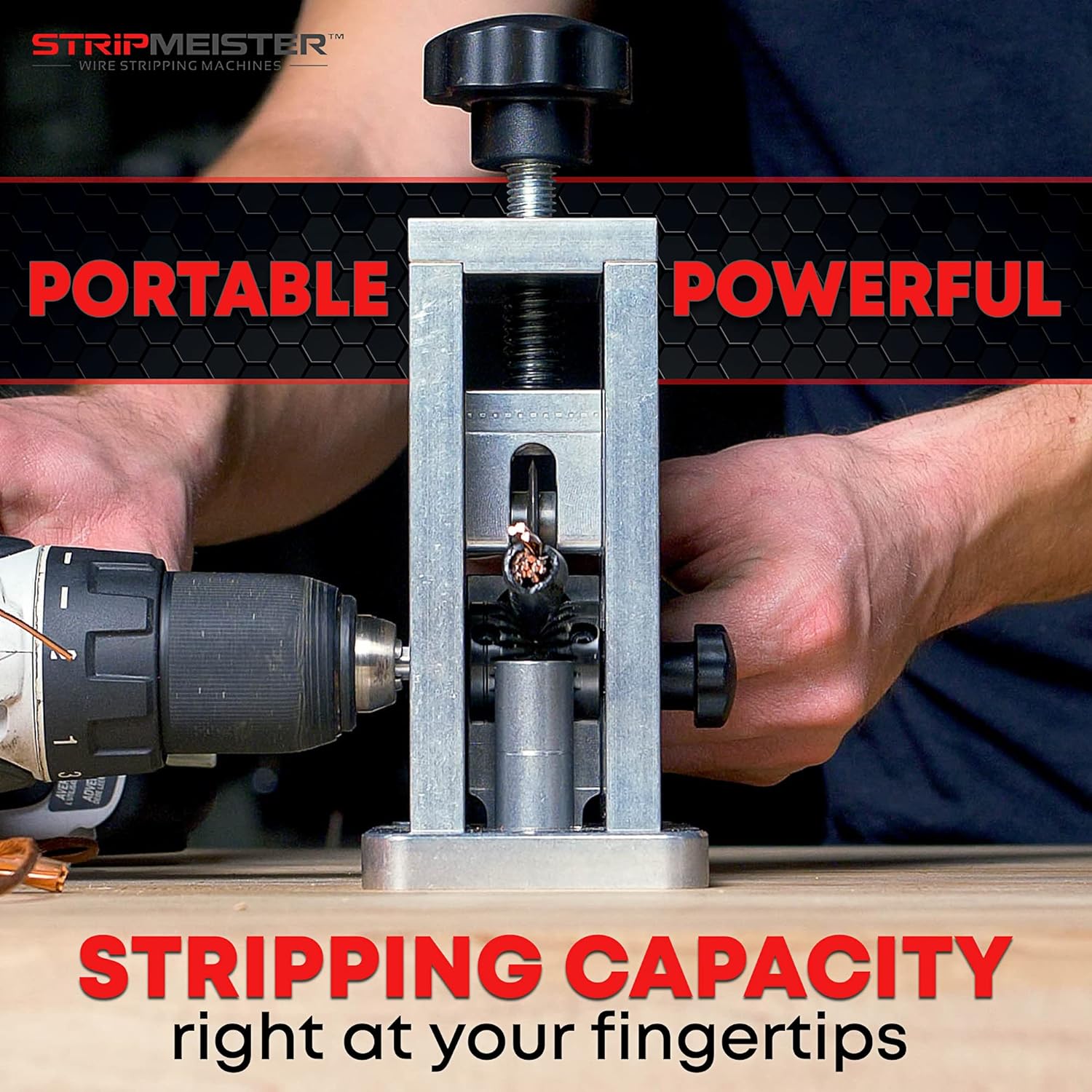 StripMeister Original Drill-Powered Wire Stripper Machine