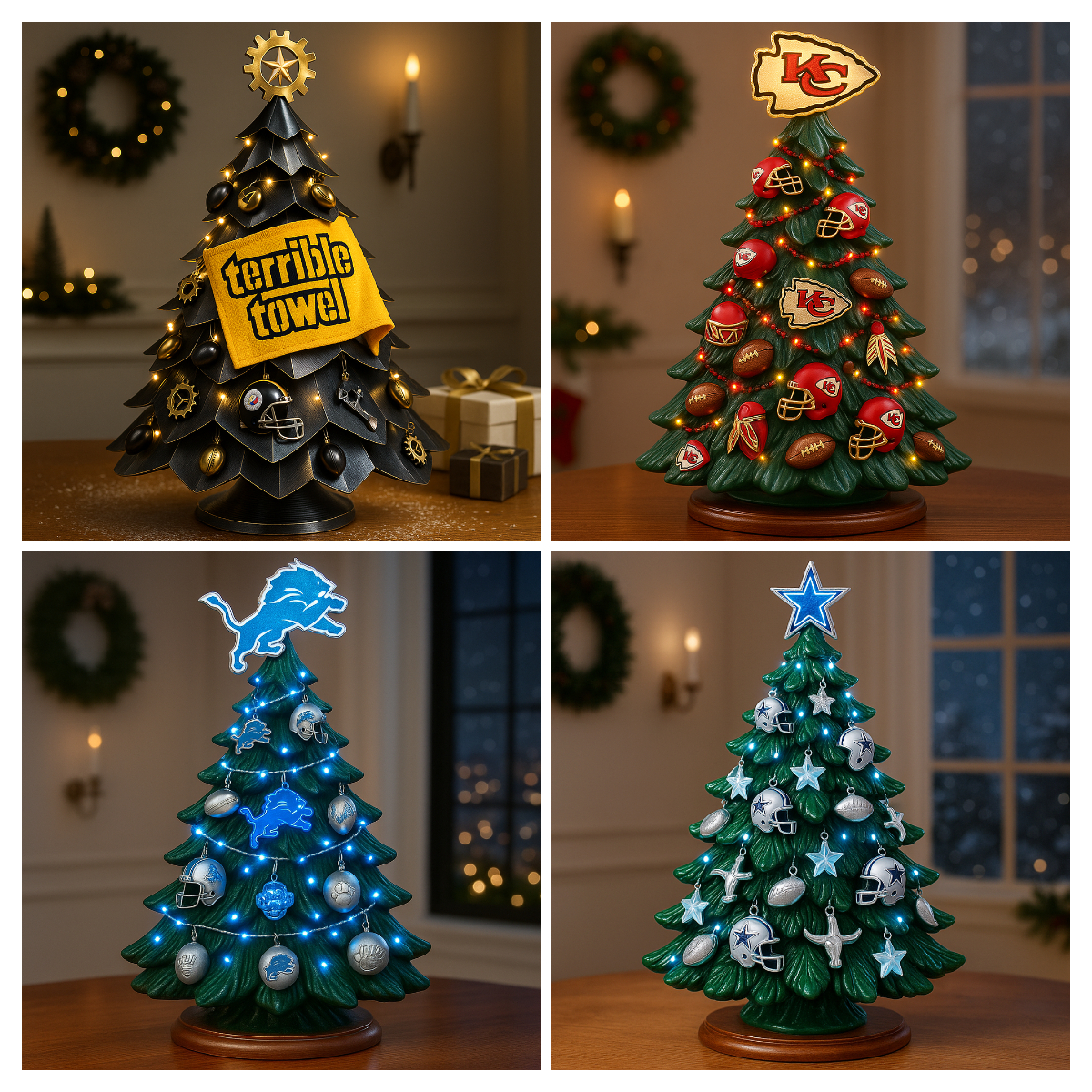 NFL Team Christmas Trees